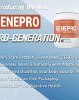 Genepro Unflavored Protein Powder - Lactose-Free, Gluten-Free, & Non-GMO Whey Isolate Supplement Shake (3rd Generation, 60 Servings)