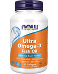 NOW Supplements, Ultra Omega-3 Molecularly Distilled and Enteric Coated, 90 Softgels