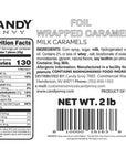 Candy Envy  Black Wrappers Individually Wrapped  Toffee Milk Caramels  2 Pound Bag  Approx 190 Pieces