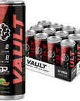 VAULT Caffeine Free Brain Energy Drink – 12 Fl Oz (Pack of 12)