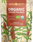 HYNTMYT Organic Ginger Tea Bags USDA Organic Ginger Root Tea Spicy  Warm Flavor Caffeine Free 120 Count