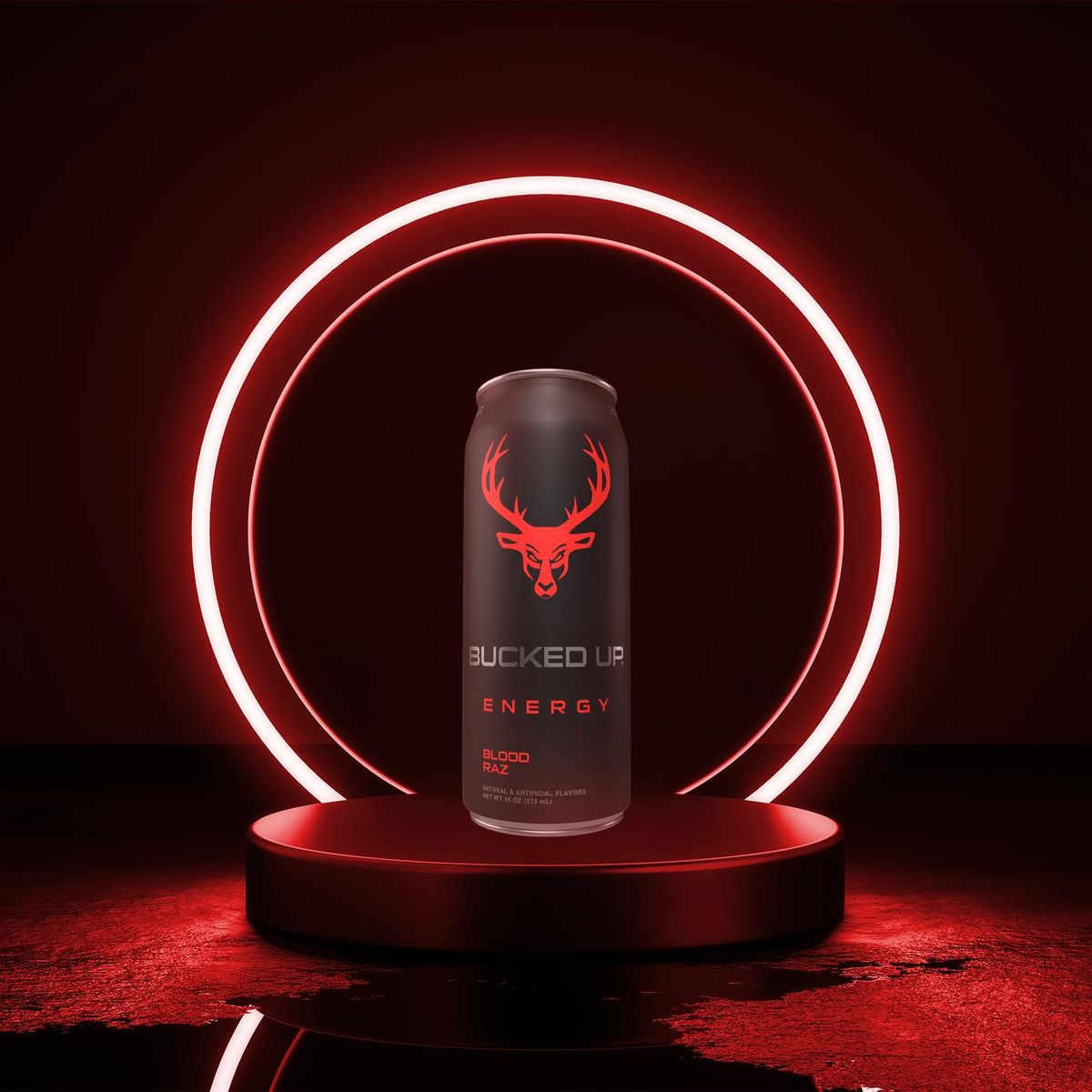 Bucked Up Energy Drink 300mg Blood Raz 12 CT