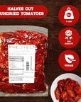 Tomatoes Sun-Dried, SUPER RED Halves, Ready to Eat Vegetables, Nutrient Full, Delightful, Flavorful, Vegan, Pure, Turkish, 5 lbs. (80 oz.) Vacuum packed by Presto Sales LLC