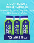 Zico Hydrate Coconut Lime No Artificial Colors or Flavors Kosher Gluten Free  NonGMO 169 Fluid Ounce Pack of 12