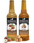 Syruvia Coffee Syrup Variety Pack  Hazelnut  Chocolate Chip Cookie Dough GlutenFree Kosher 254 fl oz Bottles  Enhance Your Coffee Experience with Premium Flavoring Syrups