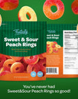 Sour and Sweet Peach Rings Soft Gummy Candy 2Pound Pack