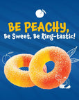 Funtasty Peach Rings Sour n Sweet Soft Gummy Candy 11Ounce Bag