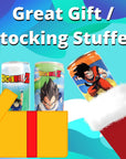 Dragon Ball Z Energy Drinks 4 Pack Spirit Bomb Goku Warrior Power Piccolo Power Boost Vegeta and Flying Nimbus with 2 Gosutoys Stickers