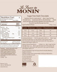 Monin  Sugar Free Dark Chocolate Sauce Velvety and Rich Great for Desserts Coffee and Snacks GlutenFree 12 Ounce 6Pack