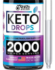 Keto Diet Drops with BHB Exogenous Ketones - Made in USA - 2 Fl Oz