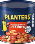 PLANTERS Redskin Spanish Peanuts Roasted Salted Peanuts Plant Based Protein 125 Ounce Pack of 6