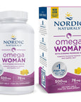 Nordic Naturals Omega Woman, Lemon - 120 Soft Gels - 500 mg Omega-3 + 800 mg Evening Primrose Oil - Healthy Skin, Hormonal Balance, Optimal Wellness - Non-GMO - 60 Servings