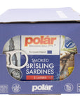 MW Polar Smoked Brisling Sardines in Spring Water 352 oz Can Wild Caught Pack of 12