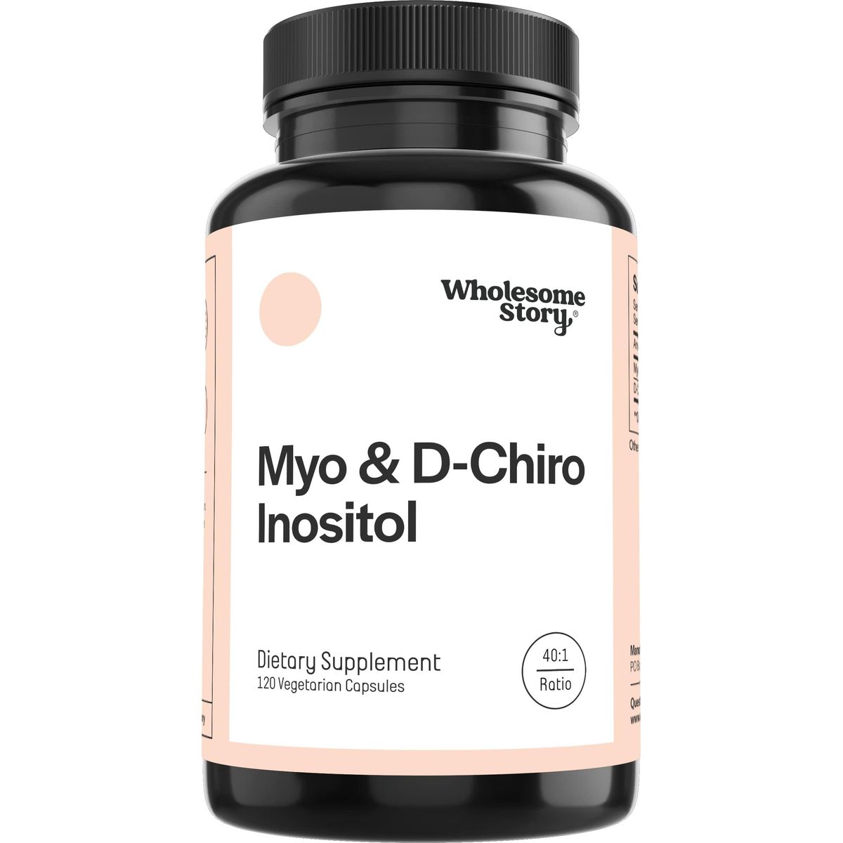 Myo-Inositol &amp; D-Chiro Inositol Blend Capsule | 30-Day Supply | Most Beneficial 40:1 Ratio | Hormonal Balance &amp; Healthy Ovarian Function Support for Women | Vitamin B8 | 120 Inositol Supplement Caps