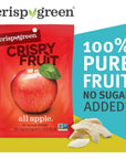 Crispy Green Natural FreezeDried Fruit Apple SingleServe No Sugar Added 053 Ounce Pack of 12