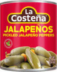 La Costeña Whole Pickled Jalapeño Peppers  Pickled Green Hot Jalapeños  Restaurant Size 573 Lb Can Pack of 6