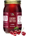 Green Jay Gourmet Cherry Butter - All-Natural, Gluten-Free Fruit Spread - Cherry Spread with Fresh Cherries - Gourmet Fruit Butter - No Corn Syrup, Preservatives or Trans-Fats - 19 Ounces