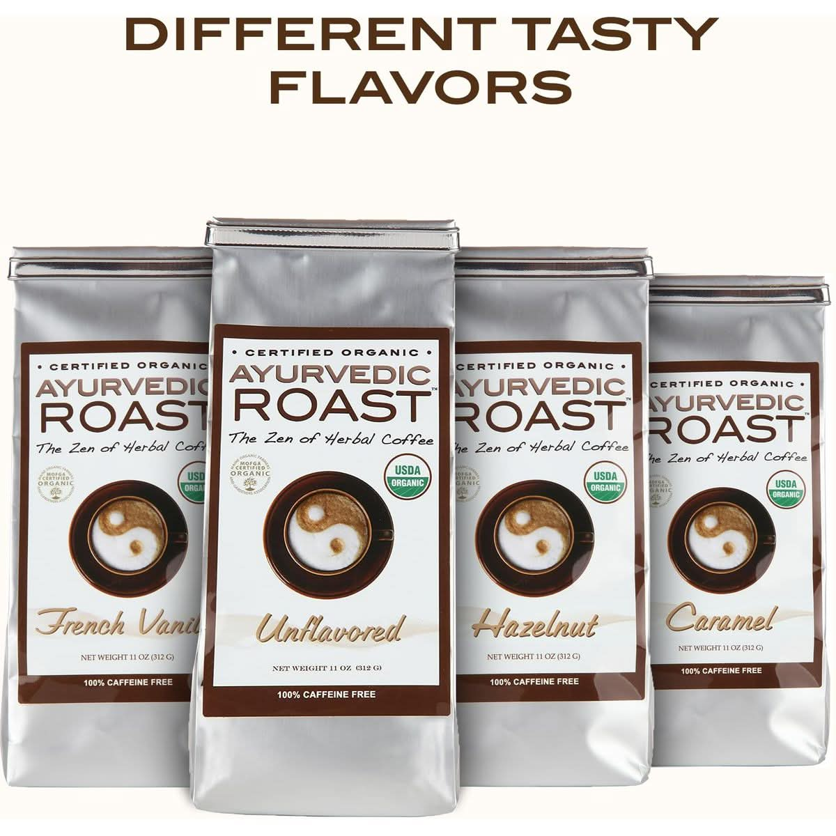 Ayurvedic Roast  Top Caffeine Free Certified Organic Coffee Substitute  Natural Grain Beverage and Herbal Blend that is a Great Non Acidic Coffee Alternative