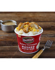 Idahoan 4 Flavor Mashed Potatoes Microwavable Bowls Variety 2 of each Flavor Pack of 8 with By The Cup Mood Spoons