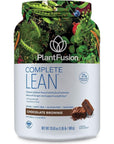 PlantFusion Complete Lean Plant Based Protein Powder - Prebiotic Fiber, Superfoods & Digestive Enzymes - Vegan, Gluten Free, Soy Free, Non-GMO - Chocolate Brownie 1.85 lb