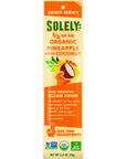 SOLELY Organic Pineapple with Coconut Fruit Jerky 08 Ounce  Two Ingredients  Vegan  NonGMO  GlutenFree  No Sugar Addedâ