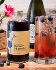 Wood Stove Kitchen  Blueberry  Lavender Mix  Cocktail  Mocktail Mixer  Natural Craft Syrup with Tasty Flavors  Concentrated  Alcohol Free  Aromatic Honey 16 oz