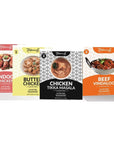 Chicken Tikka Masala, Butter Chicken, Tandoori Chicken, Beef Vindaloo Indian Food Spices Beginner Seasoning Set 4 Packs (Total 16 Servings)