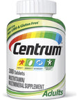 Centrum Adult Multivitamin/Multimineral Supplement with Antioxidants, Zinc, Vitamin D3 and B Vitamins, Gluten Free, Non-GMO Ingredients - 300 Count