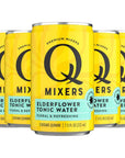 Q Mixers Elderflower Tonic Water Premium Cocktail Mixer Made with Real Ingredients 75oz Can  5 PACK