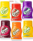 Crush Liquid Water Enhancer Drink Mix Variety Pack of 6 Crush Water Enhancer Flavors  Grape Strawberry Orange Lemonade Pineapple and Watermelon Liquid Flavor Drink Drops by Crush Includes Copious Fare Recipe Card