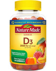 Nature Made Vitamin D3 2000 IU (50 mcg) per serving - 90 Gummies - 45 Day Supply