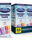 Pedialyte Electrolyte Solution Freezer Pops, Variety Pack, Pack of 64