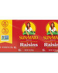 Sun-Maid California Sun-Dried Raisins - (6 Pack) 1 oz Snack-Size Box - Dried Fruit Snack for Lunches, Snacks, and Natural Sweeteners