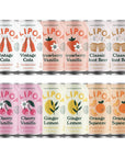 OLIPOP  The Sampler 6Flavor Soda Variety Pack Healthy Soda Prebiotic Soft Drinks Supports Digestive Health  Gut Health High Fiber Low Calorie Low Sugar Vegan 12 oz 12Pack