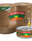 Genova Premium Yellowfin Tuna in Olive Oil Wild Caught Solid Light 5 oz Can Pack of 8