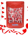 Fruidles Valentines Day Lollipops Mini Red Heart Shaped Strawberry Flavored Lollipop Individually Wrapped 5g Lollipops 40 Lollipops HalfPound