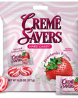 Creme Savers Strawberries and Creme Hard Candy  The Taste of Fresh Strawberries Swirled in Rich Cream  The Original Classic Creme Savers Brought To You By Iconic Candy  Two 625oz Strawberry Bags