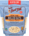 Bobs Red Mill Gluten Free Extra Thick Rolled Oats 32 Oz 4 Pack