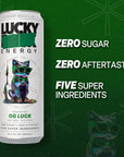 Lucky Energy Zero Sugar Energy Drink 192 Fl Oz Cans Pack of 10 Variety Pack With Five Flavors Zero Aftertaste With Maca Ginseng Taurine BetaAlanine 200mg Caffeine Packaging May Vary