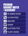 Once Upon a Coconut Blueberry Coconut Water  100 Pure No Sugar Added  LowCalorie AllNatural Drink with Electrolytes  NonGMO GlutenFree  Pack of 12 Cans each 108 fl oz