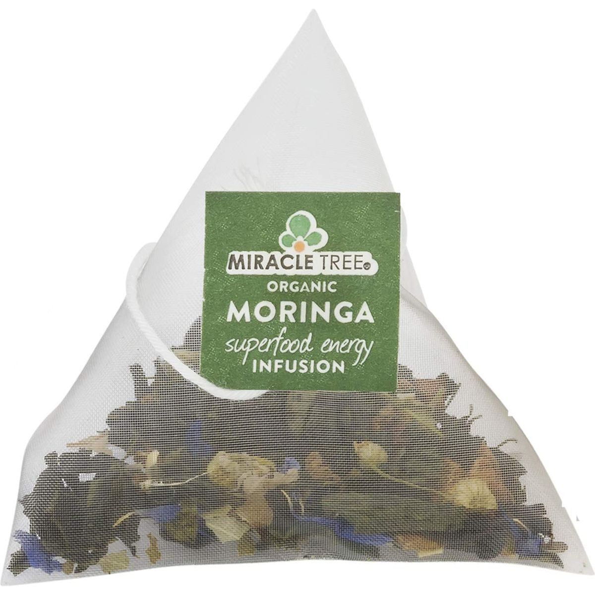 Miracle Trees Moringa Energy Tea  Cherry Chamomile Tea  Super Caffeinated Blend  Healthy Coffee Alternative Perfect for Focus  Organic Certified  NonGMO  16 Pyramid Sachets