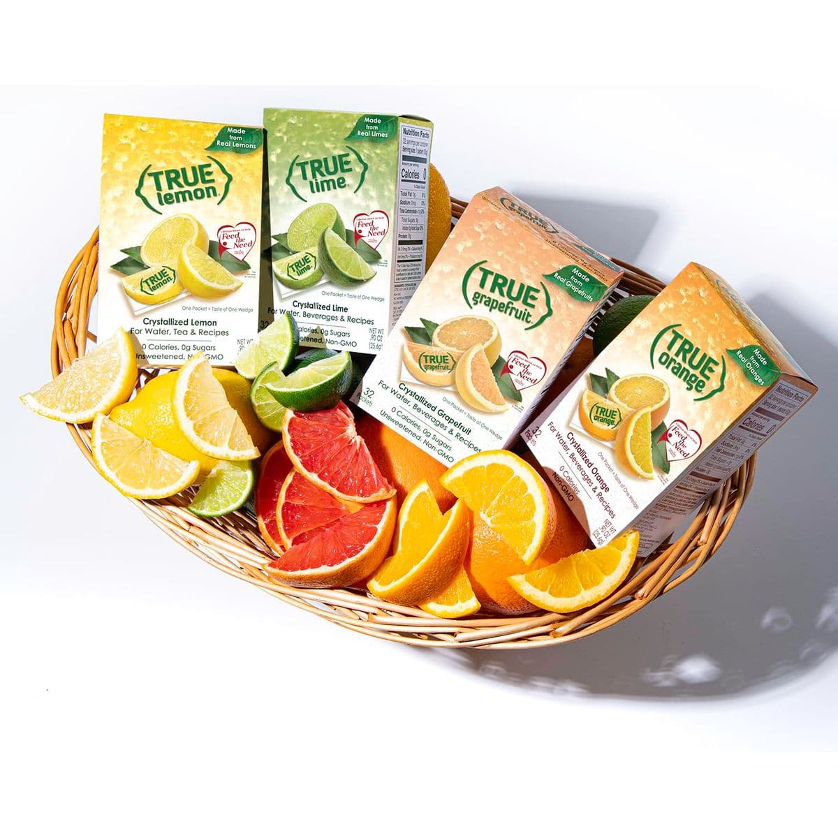 True Citrus Variety Pack  Natural Water Flavoring Packets with True Lemon True Lime True Orange True Grapefruit  100 Count Total with 25 counts of each Lemon Lime Orange Grapefruit