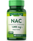 Nature's Truth N Acetyl Cysteine NAC | 1200mg | 60 Capsules | Non-GMO and Gluten Free Supplement