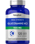 Piping Rock Glucosamine HCL | 1500mg | 120 Caplets | Mega Strength | Non-GMO, Gluten Free Supplement