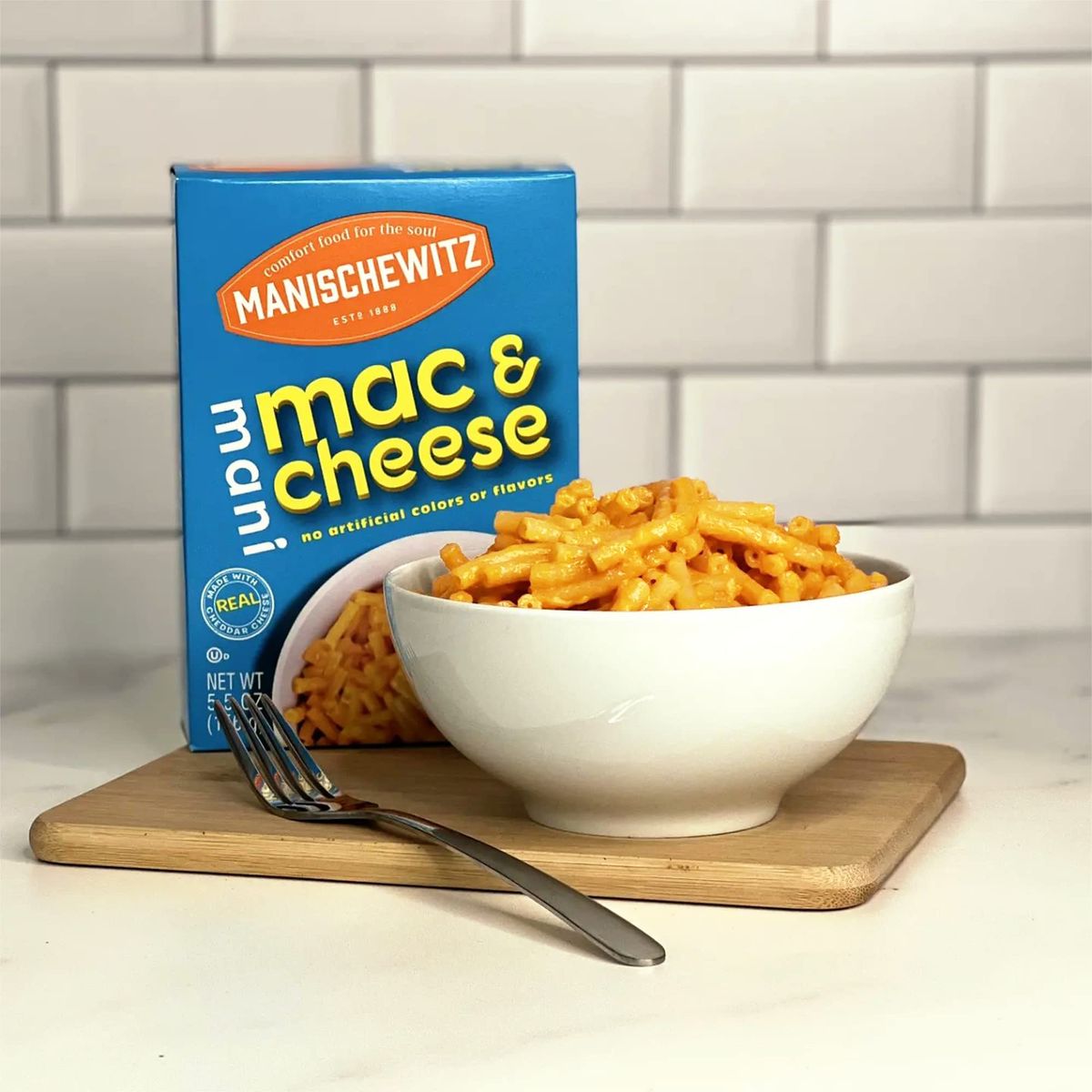 Manischewitz Kosher Mac  Cheese 55oz 4 Pack Made with Real Cheddar Cheese No Artificial Colors of Flavors Certified Kosher