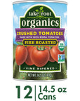 Take Root Organics Fire Roasted Crushed Canned Organic Tomatoes 145 oz Can Pack of 12 Cans