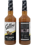 Collins Dirty Martini Cocktail Mix 2 Pack 32 fl oz  950Ml each bundled with complimentary 4count Coasters