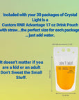 Crystal Light Lemonade SugarFree OntheGo Drink Packets Pack of 3 10 Packets Each Box 30 Total Packets Bundle with Drink Pouch and Straw