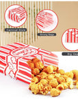 Zahaat 100 Pcs 1 OZ Popcorn Bags Red and white Bulk Popcorn Bags for individual servings Small Popcorn Bag for Movie Theater Carnival Party Decorations