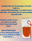 Crystal Light Tea Variety Pack Peach Iced Tea Lemon Iced Tea Raspberry Green Tea and Peach Mango Green Tea 1 Box Each 4 Pack Powdered Drink Mix 40 Total Packets Bundle with Drink Pouch and Straw